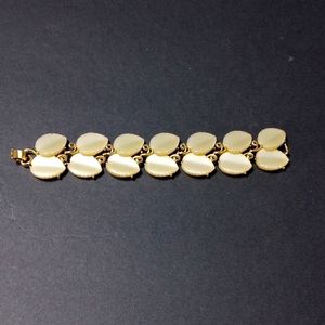 Vintage Lisner Moonglow Gold tone bracelet